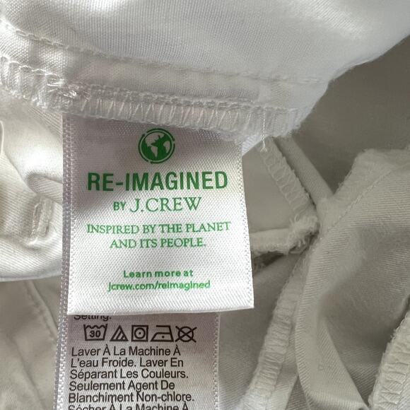 J.Crew Factory 9" Frankie Bermuda Chino Short White Womens 12 Euro Summer Preppy - Picture 4 of 7